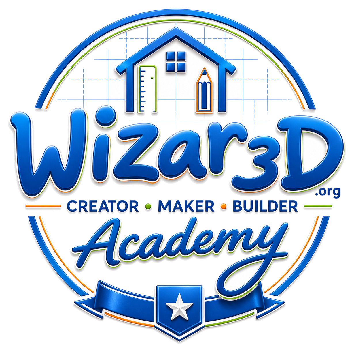 Wizar3D.org Creator Maker Builder Academy logo